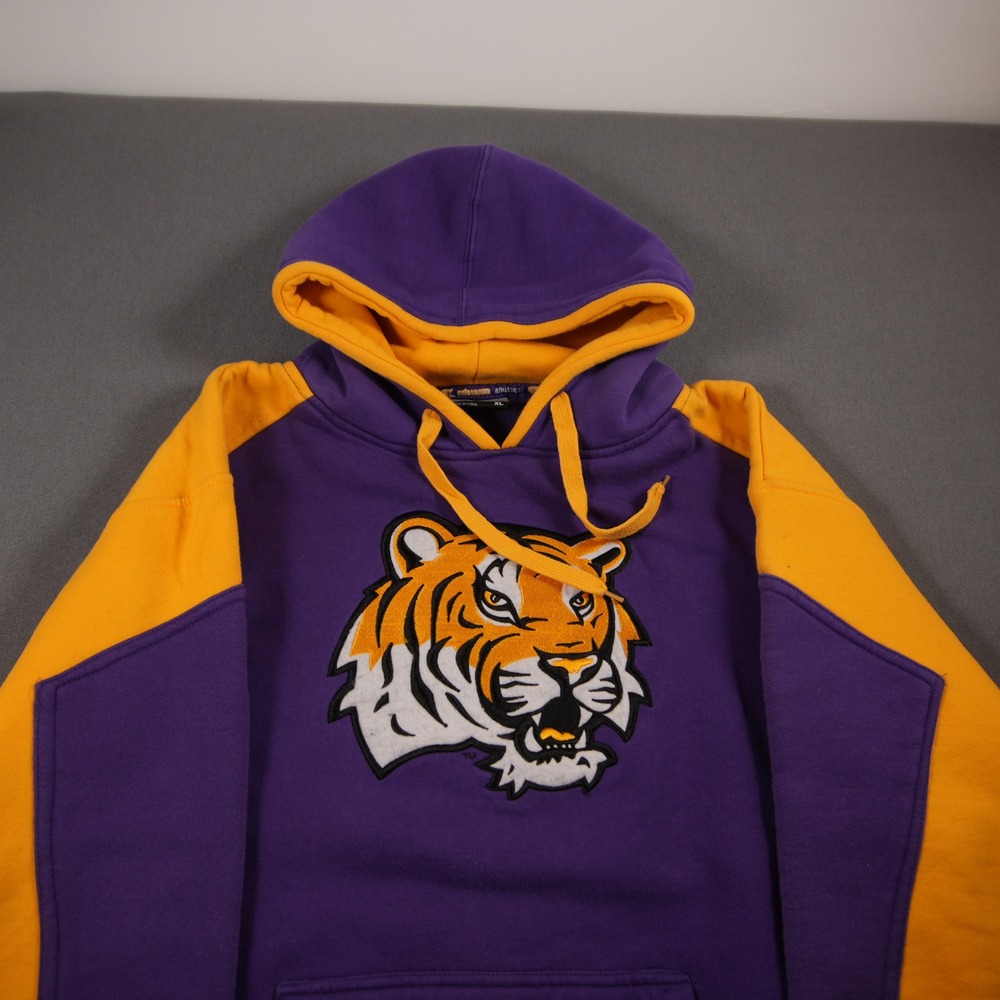 LSU Tigers Embroidered Raglan Colosseum Men Hoodie XL Retro Football Sport - Picture 13 of 16